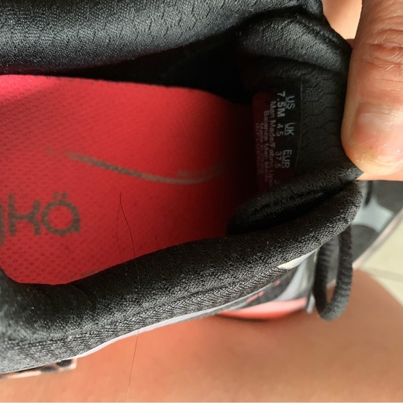 Ryka Black and Pink Athletic Shoes with Mesh Overlays - Picture 3 of 4